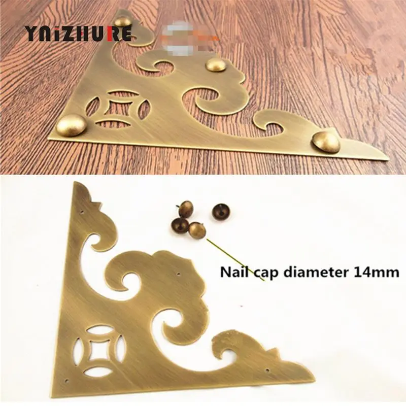 4PCS-160mm-Antique-Door-Decoration-Angle-Fower-Full-Copper-Cabinet-Angle-Brass-Decorative-Sheet-Corner-Solid (2)