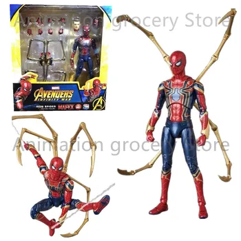 16cm Mafex 081 New movie Avengers Infinity War IRON SPIDER Action Figure PVC Movable Collection of Toy Gifts