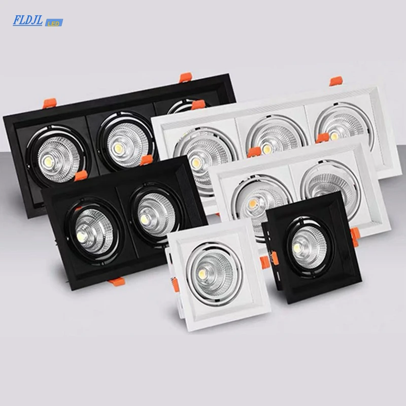 

1pcs Super Bright Recessed square LED Dimmable Downlight COB 10w 20W 30w LED Spot light LED decoration Ceiling Lamp AC85-265v