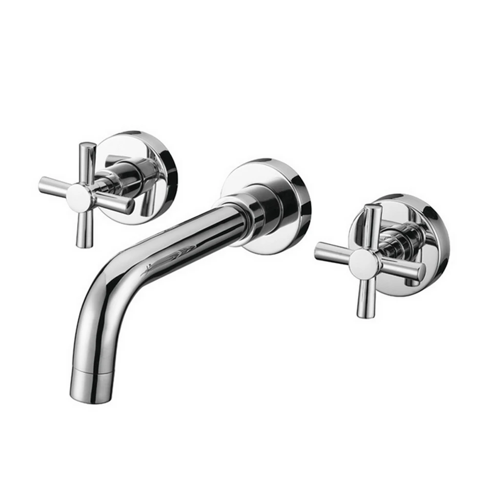Bathroom Faucet Three-hole Hot And Cold Washbasin Faucet Into The Wall Three-hole Faucet Basin Chrome Faucets Wall mounted
Bathroom Faucet Three-hole Hot And Cold Washbasin Faucet Into The Wall Three-hole Faucet Basin Chrome Faucets Wall mounted