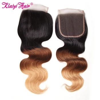 KLAIYI Hair Closure Brazilian Body Wave Lace Closure Free Part Remy Human Hair 4x4 Inch Swiss Lace T1B/4/27 Ombre Top Closure
KLAIYI Hair Closure Brazilian Body Wave Lace Closure Free Part Remy Human Hair 4x4 Inch Swiss Lace T1B/4/27 Ombre Top Closure