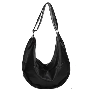 Retro fashion personality big bag female 2019 winter new soft surface pu large capacity new moon bag shoulder Messenger bag
Retro fashion personality big bag female 2019 winter new soft surface pu large capacity new moon bag shoulder Messenger bag