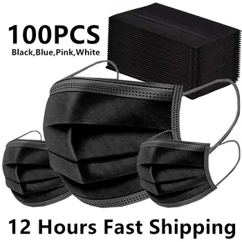 100pcs Disposable Masks Non-woven Face Masks 3 layer Ply Filter Anti Dust Breathable Adult Mouth Mask Black IN STOCK Fast ships
100pcs Disposable Masks Non-woven Face Masks 3 layer Ply Filter Anti Dust Breathable Adult Mouth Mask Black IN STOCK Fast ships