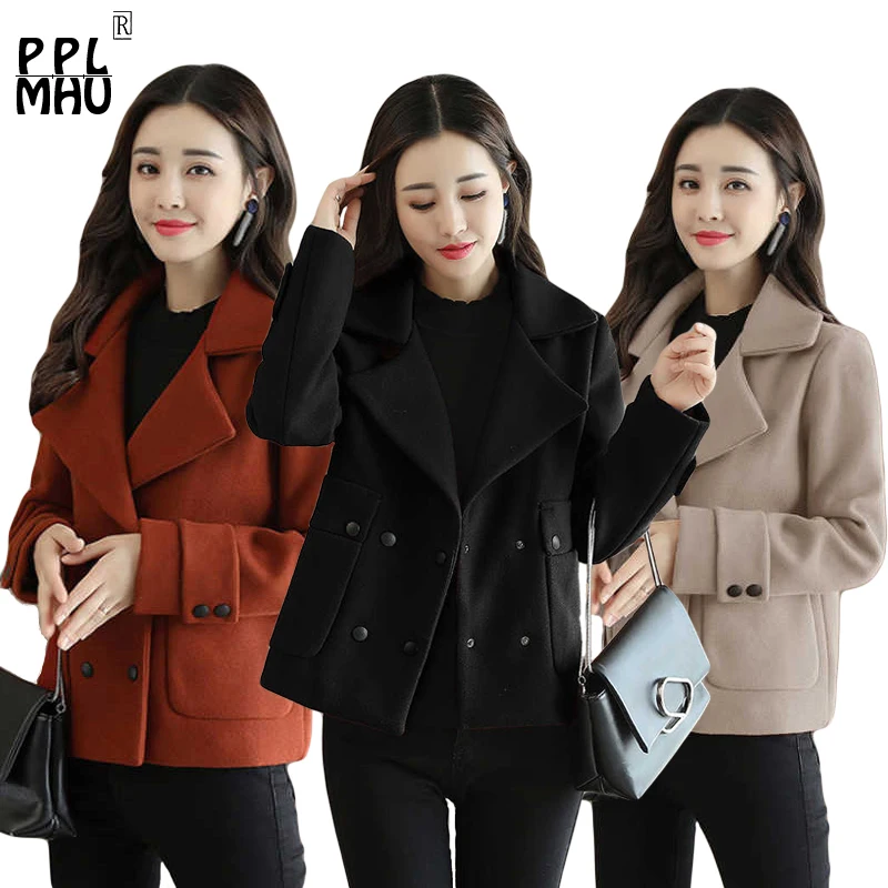 Abrigo cálido de mujer mangade двойной botonadura во Повседневное abrigo Цвет negro вино Otoño Invierno chaqueta