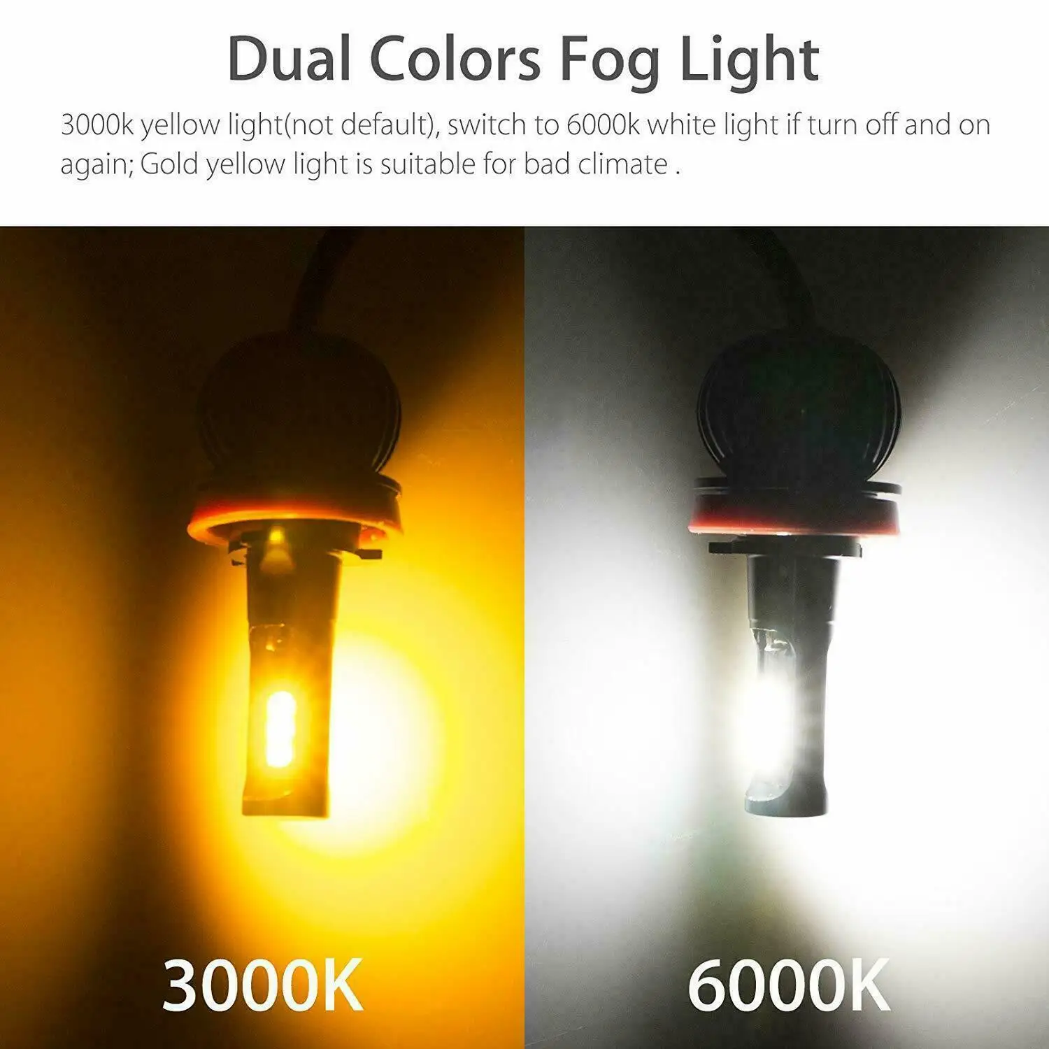 3030 LED Car Lights Fog Bulbs White Amber Replacement Conversion Lamps 2pcs High Power 160W H8 H11 New Durable
3030 LED Car Lights Fog Bulbs White Amber Replacement Conversion Lamps 2pcs High Power 160W H8 H11 New Durable