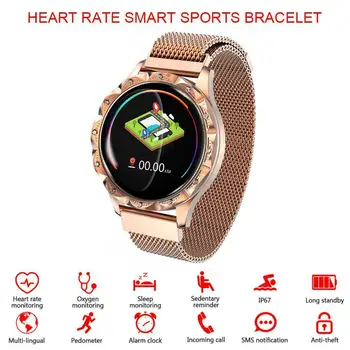 Luxury D18 Ladies Smart Watch Sleep Pedometer Waterproof Blood Pressure Heart Rate Monitoring Message Reminder Smart Wristband
Luxury D18 Ladies Smart Watch Sleep Pedometer Waterproof Blood Pressure Heart Rate Monitoring Message Reminder Smart Wristband