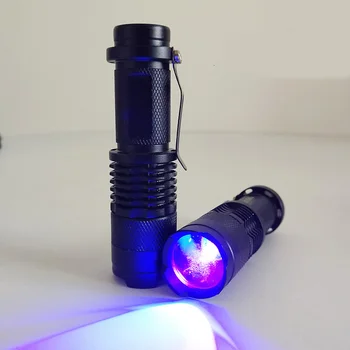 Zoomable Led UV Flashlight Torch Ultra Violet Light UV 395nm Purple Flashlight Lamp AA Battery For Marker Checker Detection
Zoomable Led UV Flashlight Torch Ultra Violet Light UV 395nm Purple Flashlight Lamp AA Battery For Marker Checker Detection