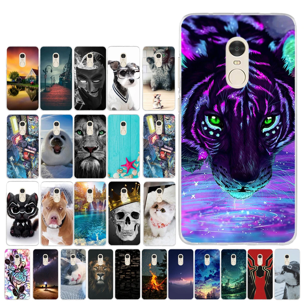 Фото Silicone phone Case For Xiaomi Redmi Note 4X 5A Prime Mi 5X Cases Soft TPU Phone Back cover 360 Protective Shell New design | Мобильные