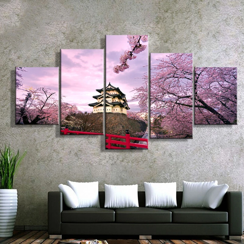 Cherry Blossom Japan Modular Posters 5Pcs Canvas Wall Art Pictures Decoration Living Room Accessories Home Decor Paintings
Cherry Blossom Japan Modular Posters 5Pcs Canvas Wall Art Pictures Decoration Living Room Accessories Home Decor Paintings