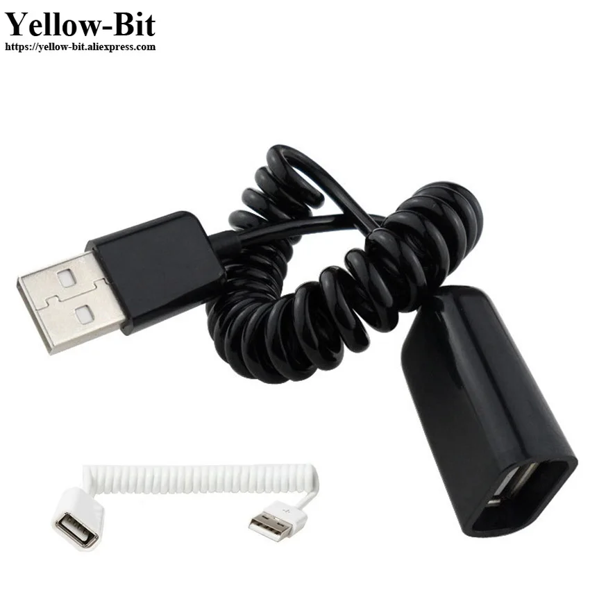 1 метр (4 дюйма) USB 2 0 расширительный пружинный спиральный кабель мужчина к