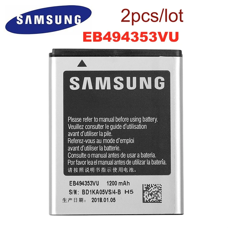 2 шт./лот 100% Оригинальный аккумулятор для Samsung S5330 GT S5570 i559 S5232 C6712 S5750 оригинальный