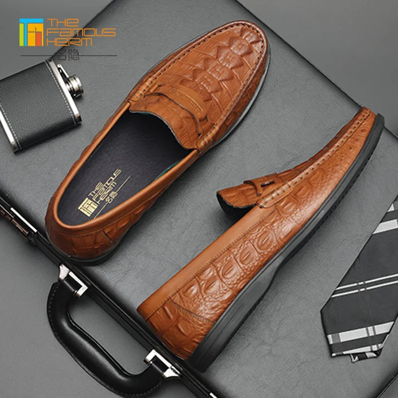 TFH MEN'S SHOES | New Products Crocodile Pattern Loafers Men Fashion First Layer Cattle Genuine Leather Casual Leather Shoes Men
TFH MEN'S SHOES | New Products Crocodile Pattern Loafers Men Fashion First Layer Cattle Genuine Leather Casual Leather Shoes Men