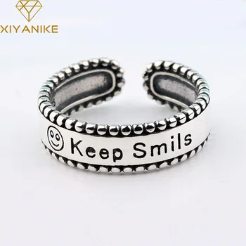 XIYANIKE 925 Sterling Silver Rings Vintage Trendy Smiling Face Party Jewelry Gifts for Women Couples Size 16mm Adjustable
XIYANIKE 925 Sterling Silver Rings Vintage Trendy Smiling Face Party Jewelry Gifts for Women Couples Size 16mm Adjustable