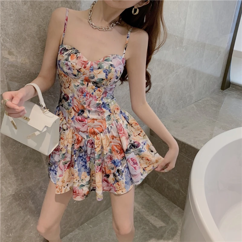 Summer Floral Sling Dress Women 2021 New Fashion Midi Strap Dress Sexy Purple Ruched Holiday Beach Dresses Femme Robe Sundress
Summer Floral Sling Dress Women 2021 New Fashion Midi Strap Dress Sexy Purple Ruched Holiday Beach Dresses Femme Robe Sundress
