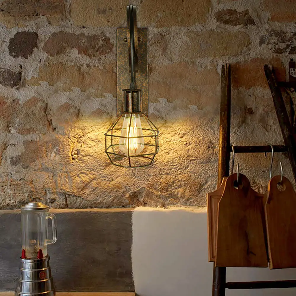 Retro Vintage Wall Light Shade Ceiling Lifting Pulley Industrial Wall Lamp Fixture Iron Loft Cafe Bar Adjustable Sconce Light Retro Vintage Wall Light Shade Ceiling Lifting Pulley Industrial Wall Lamp Fixture Iron Loft Cafe Bar Adjustable Sconce Light