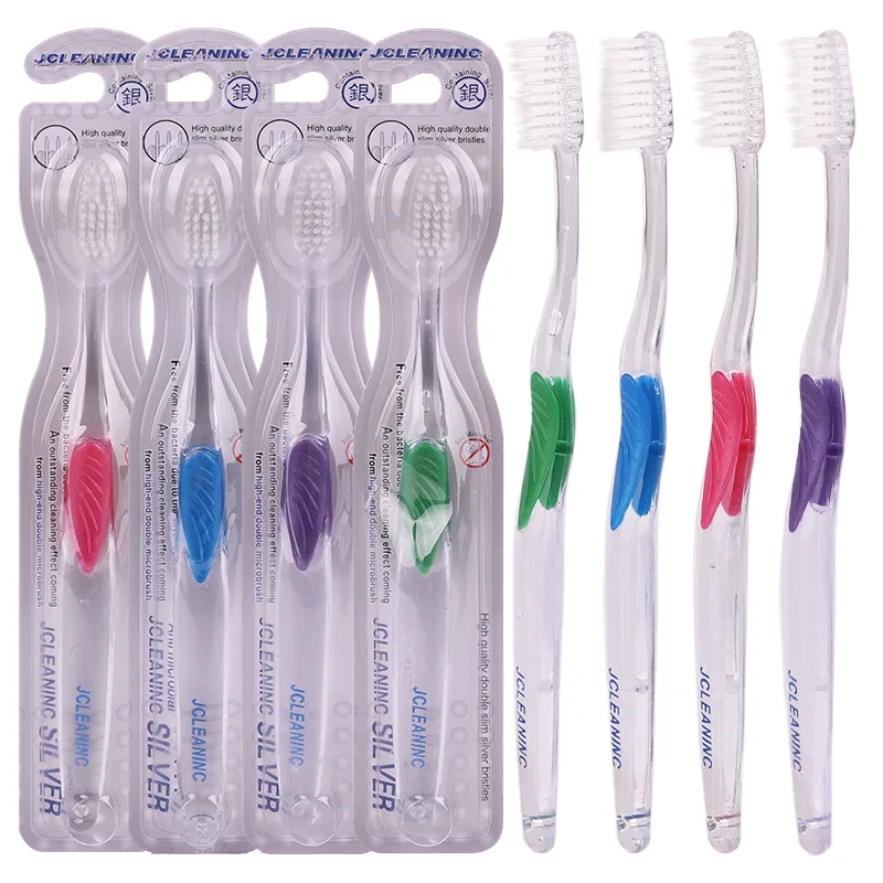 Si Cheng Yield Exported Korean-Style shui jing bing Silver Toothbrush Antibacterial Soft Bristle Adult Toothbrush Dollar Store D
Si Cheng Yield Exported Korean-Style shui jing bing Silver Toothbrush Antibacterial Soft Bristle Adult Toothbrush Dollar Store D