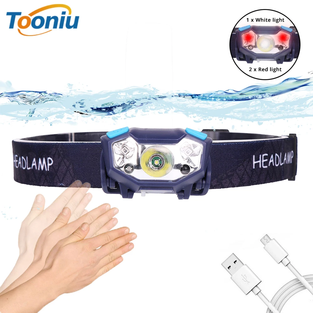 Sensor switch LED Headlamp White light + red light Fishing light Built-in rechargeable lithium battery 5 lighting modes with USB
Sensor switch LED Headlamp White light + red light Fishing light Built-in rechargeable lithium battery 5 lighting modes with USB