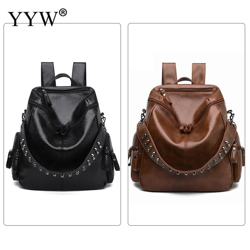 Rivet Pu Leather Women Backpack For Teenager Girls And Boys Large Capacity Casual Travel Backpack Waterproof Unisex Shoulder Bag
Rivet Pu Leather Women Backpack For Teenager Girls And Boys Large Capacity Casual Travel Backpack Waterproof Unisex Shoulder Bag