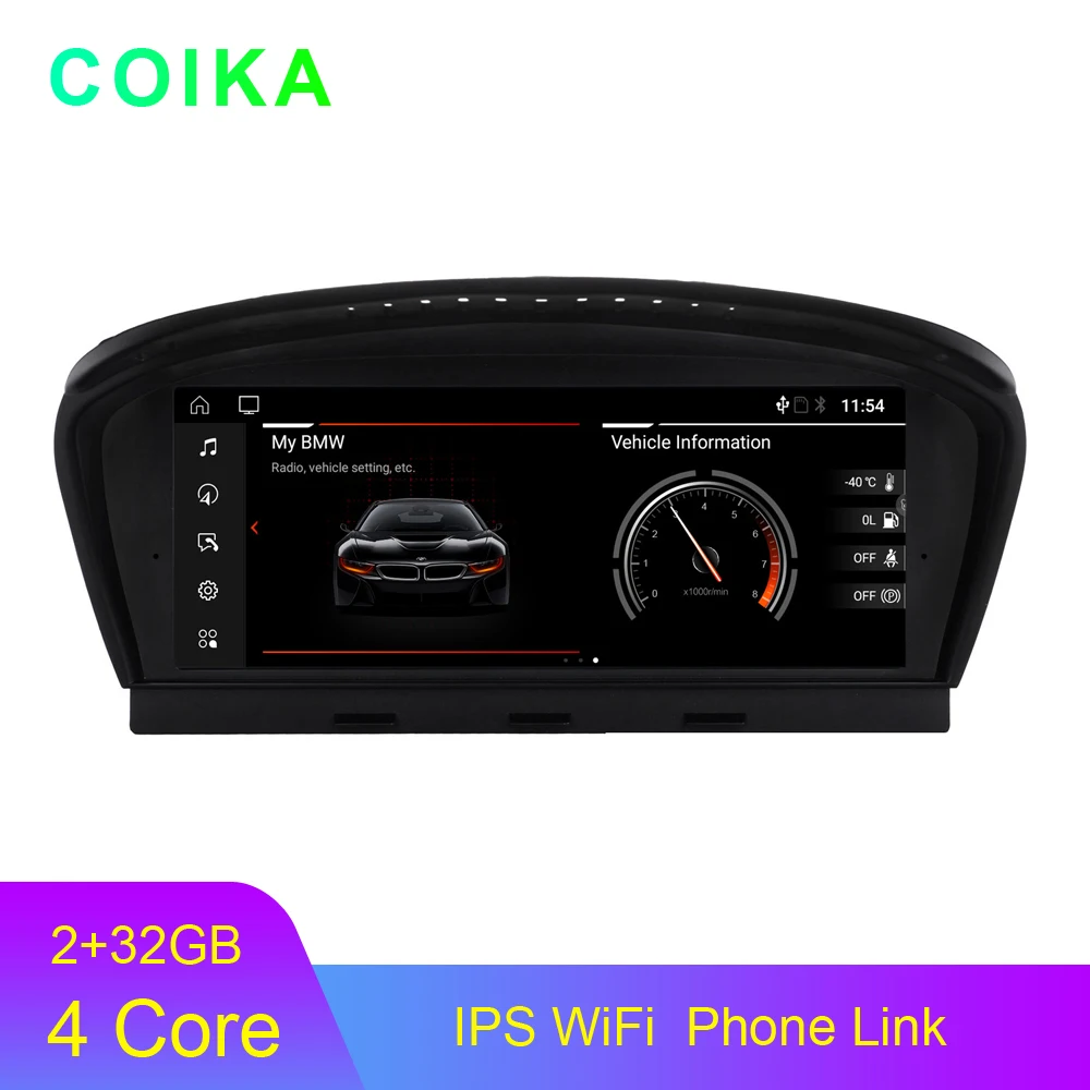 

COIKA Blue Ray IPS Android 10.0 System Car Multimedia Player For BMW E60 E90 2005-2012 GPS Navi Recorder WIFI DVR SWC BT 2+32G
