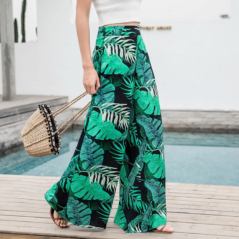 2019 Women's Summer Casual Retro Print Bohemian Wide Leg Pants High Waist Wide Legs Trousers Skirts Mopping Beach Holiday Pants
2019 Women's Summer Casual Retro Print Bohemian Wide Leg Pants High Waist Wide Legs Trousers Skirts Mopping Beach Holiday Pants