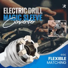 Electric Drill Magic Sleeve Converter Universal Sleeve Adaptive Wrench, All-Fitting Multi Drill Attachment Socket Repair Tools
Electric Drill Magic Sleeve Converter Universal Sleeve Adaptive Wrench, All-Fitting Multi Drill Attachment Socket Repair Tools