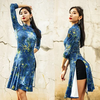 2019 Latin Dance Dress Cheongsam Style Girls Party Dress Host Stage Costume ChaCha Samba Dance Clothes Sexy Tango Dress BL2592
2019 Latin Dance Dress Cheongsam Style Girls Party Dress Host Stage Costume ChaCha Samba Dance Clothes Sexy Tango Dress BL2592