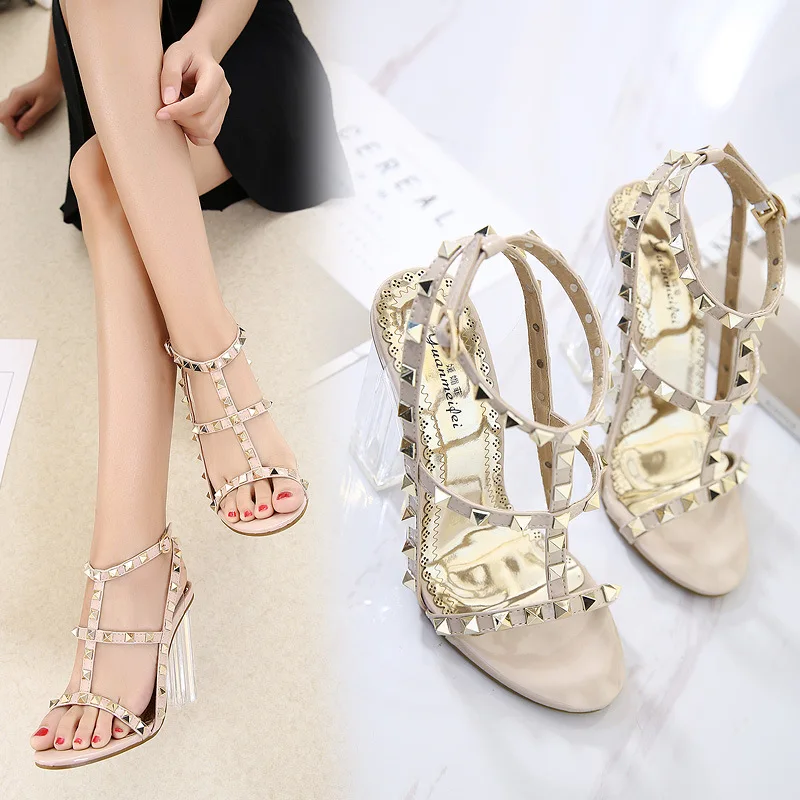 2019 Spring New Style Crystal Chunky-Heel Rivet High-Heel Peep-Toe WOMEN'S Sandals Long-term Replenishment
2019 Spring New Style Crystal Chunky-Heel Rivet High-Heel Peep-Toe WOMEN'S Sandals Long-term Replenishment