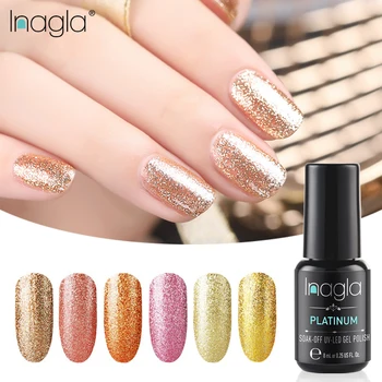 Inagla Glitter UV Gel Nail Polish Super Shining Platinum 8ml UV Nail Gel Varnish Semi Permanent Hybrid Nail Enamel Led Polish
Inagla Glitter UV Gel Nail Polish Super Shining Platinum 8ml UV Nail Gel Varnish Semi Permanent Hybrid Nail Enamel Led Polish