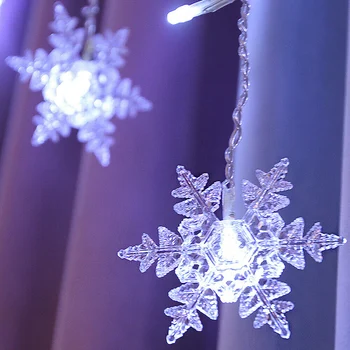 LED Snowflake Fairy String Light Curtain Window Light Christmas Wedding Party Decor WWO66 
LED Snowflake Fairy String Light Curtain Window Light Christmas Wedding Party Decor WWO66