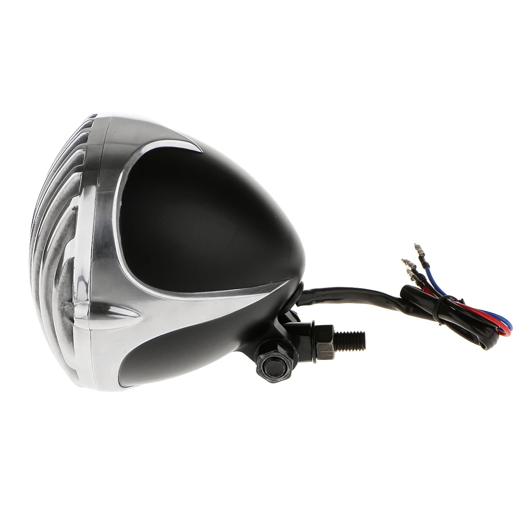 Motorcycle Head Light Finned Grill Cover Housing Lens For Harley Chopper Bob Motorcycle Head Light Finned Grill Cover Housing Lens For Harley Chopper Bob