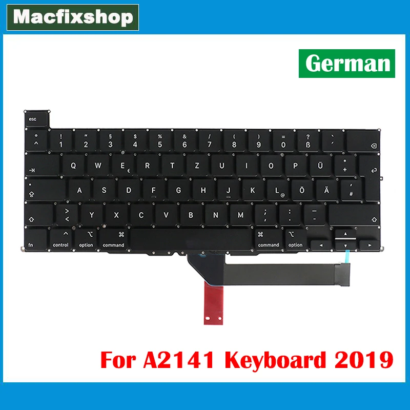 Оригинальная немецкая клавиатура A2141 16 дюймов, замена для Macbook Pro Retina GE EU A2141, клавиатура 2019 года, протестированная работа 
Оригинальная немецкая клавиатура A2141 16 дюймов, замена для Macbook Pro Retina GE EU A2141, клавиатура 2019 года, протестированная работа