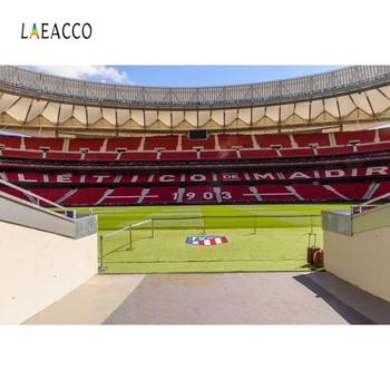 

Laeacco Football Field Stadium Audience Baby Birthday Photography Backgrounds Customized Photographic Backdrops for Photo Studio