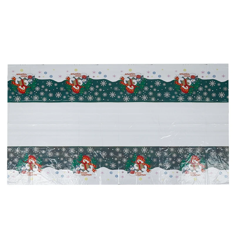 

Christmas Disposable Tablecloth Festive Rectangle Oblong Table Cloth Xmas Tableware Dining Kitchen Table Cover 110*180cm