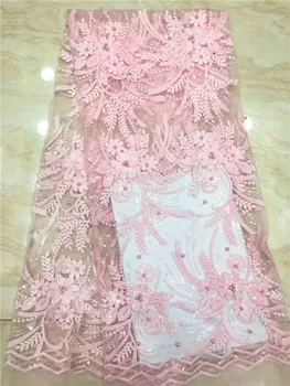 Pink Fashion African Lace Fabric 2019 High Quality French Mesh Lace Fabric with Beads Nigerian Swiss Lace Fabric For Dress
Pink Fashion African Lace Fabric 2019 High Quality French Mesh Lace Fabric with Beads Nigerian Swiss Lace Fabric For Dress