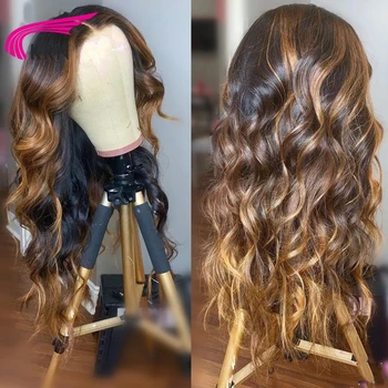KRN Ombre Honey Highlights 13x6 Lace Front Wig Pre Plucked wavy 3T Remy hair balayage Brazilian Wig With Baby Hair 180 density
KRN Ombre Honey Highlights 13x6 Lace Front Wig Pre Plucked wavy 3T Remy hair balayage Brazilian Wig With Baby Hair 180 density