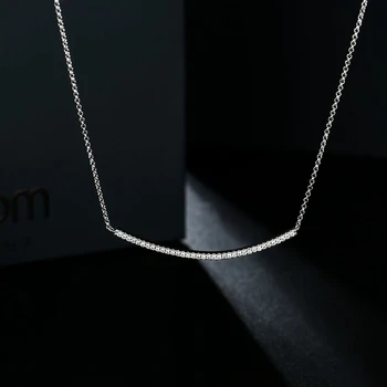 Fashion 925 Sterling Silver Simple Smile Collar Necklace All Match Paved AAA Zircon Stone Line Women WeddingvCharm Necklace
Fashion 925 Sterling Silver Simple Smile Collar Necklace All Match Paved AAA Zircon Stone Line Women WeddingvCharm Necklace