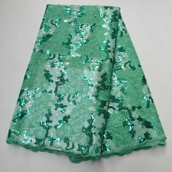 African Sequins Lace Fabric Aqua Green 2020 High Quality French Mesh Lace Fabric With Beads Embroidered For Party Wedding Dress
African Sequins Lace Fabric Aqua Green 2020 High Quality French Mesh Lace Fabric With Beads Embroidered For Party Wedding Dress