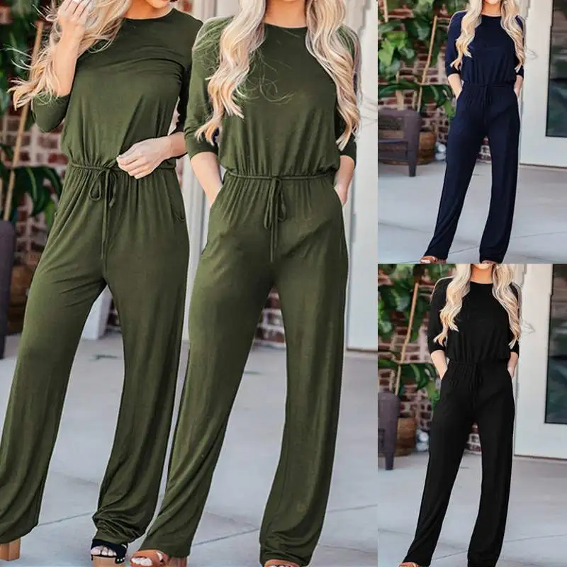 Celmia 2019 Autumn Long Sleeve Jumpsuit Women Casual Rompers Solid Long Sleeve Elastic Waist Playsuits Plus Size Overalls Pants
Celmia 2019 Autumn Long Sleeve Jumpsuit Women Casual Rompers Solid Long Sleeve Elastic Waist Playsuits Plus Size Overalls Pants