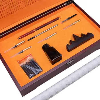 Fountain Pen Ink Writing Brush Nibs Chinese Calligraphy + Painting Tool Set 
Fountain Pen Ink Writing Brush Nibs Chinese Calligraphy + Painting Tool Set