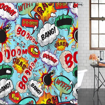 Colorful Comics Clouds Explosion Stars Flames Waterproof Bathroom Shower Curtain With Hook Accessory Bathroom Accessories
Colorful Comics Clouds Explosion Stars Flames Waterproof Bathroom Shower Curtain With Hook Accessory Bathroom Accessories