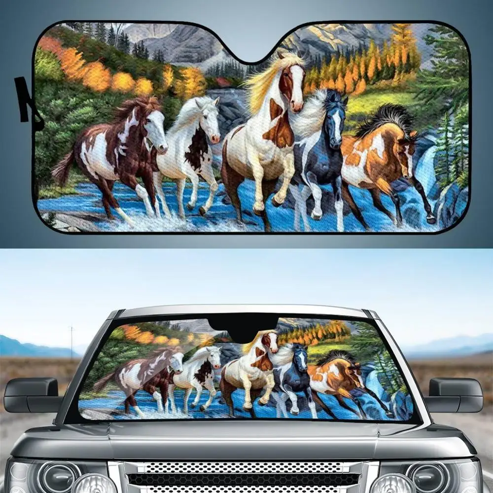 Front Auto Windshield Sun Shade Running Horse Animal Print Foldable Car UV Reflector Automotive Window Sunshade Visor
Front Auto Windshield Sun Shade Running Horse Animal Print Foldable Car UV Reflector Automotive Window Sunshade Visor