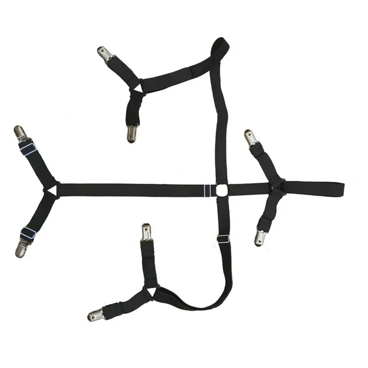 Elastic Bed Fitted Sheet Straps,Adjustable Bed Sheet Suspenders Gripper Fastener Clips, 4 Sides Fuit for Round and Square Mattre
Elastic Bed Fitted Sheet Straps,Adjustable Bed Sheet Suspenders Gripper Fastener Clips, 4 Sides Fuit for Round and Square Mattre