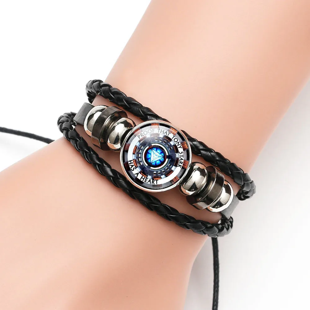 Cosplay Iron Man Tony Stark Leather Bracelet The Avengers Iron Man Arc Reactor 3D Printed Glass Gem Charm Bracelet Bangles
Cosplay Iron Man Tony Stark Leather Bracelet The Avengers Iron Man Arc Reactor 3D Printed Glass Gem Charm Bracelet Bangles