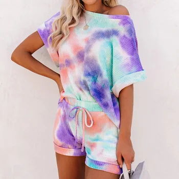Lybofly Women Tie Dye Sleepwear 2PCS Shirt&Shorts Pajamas Set Print Nightwear Intimate Lingerie Pyjamas Casual Homewear
Lybofly Women Tie Dye Sleepwear 2PCS Shirt&Shorts Pajamas Set Print Nightwear Intimate Lingerie Pyjamas Casual Homewear