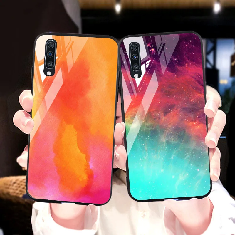 Tempered Glass Case For samsung galaxy A70 M10 M20 M30 Cases Space Silicone Covers for samsung A7 2019 A70 M10 M20 M30 cover
Tempered Glass Case For samsung galaxy A70 M10 M20 M30 Cases Space Silicone Covers for samsung A7 2019 A70 M10 M20 M30 cover