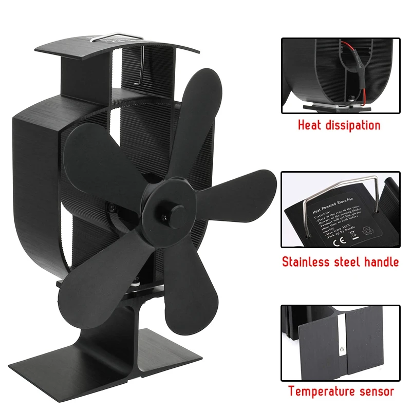 Black 5 Blades Heat Powered Stove Fan Log Wood Black Quiet Burner Eco Fan Home Fireplace Fan Heat Eco Efficient Stove Top Fan
Black 5 Blades Heat Powered Stove Fan Log Wood Black Quiet Burner Eco Fan Home Fireplace Fan Heat Eco Efficient Stove Top Fan