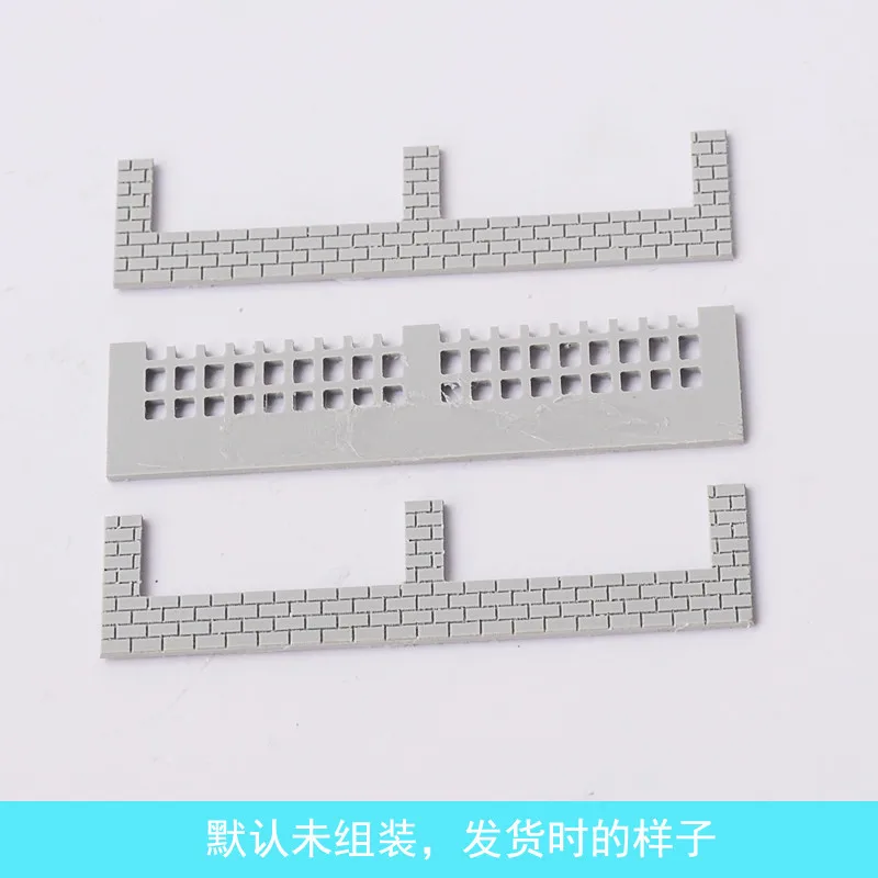 architecture white abs plastic building model fence04