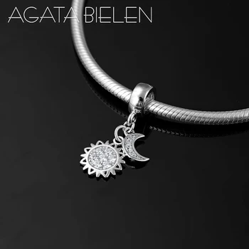 Sun and moon shape Pendant 925 Sterling Silver DIY Clear CZ Charm Beads Fit Original europeu Charm Bracelet Jewelry making
Sun and moon shape Pendant 925 Sterling Silver DIY Clear CZ Charm Beads Fit Original europeu Charm Bracelet Jewelry making