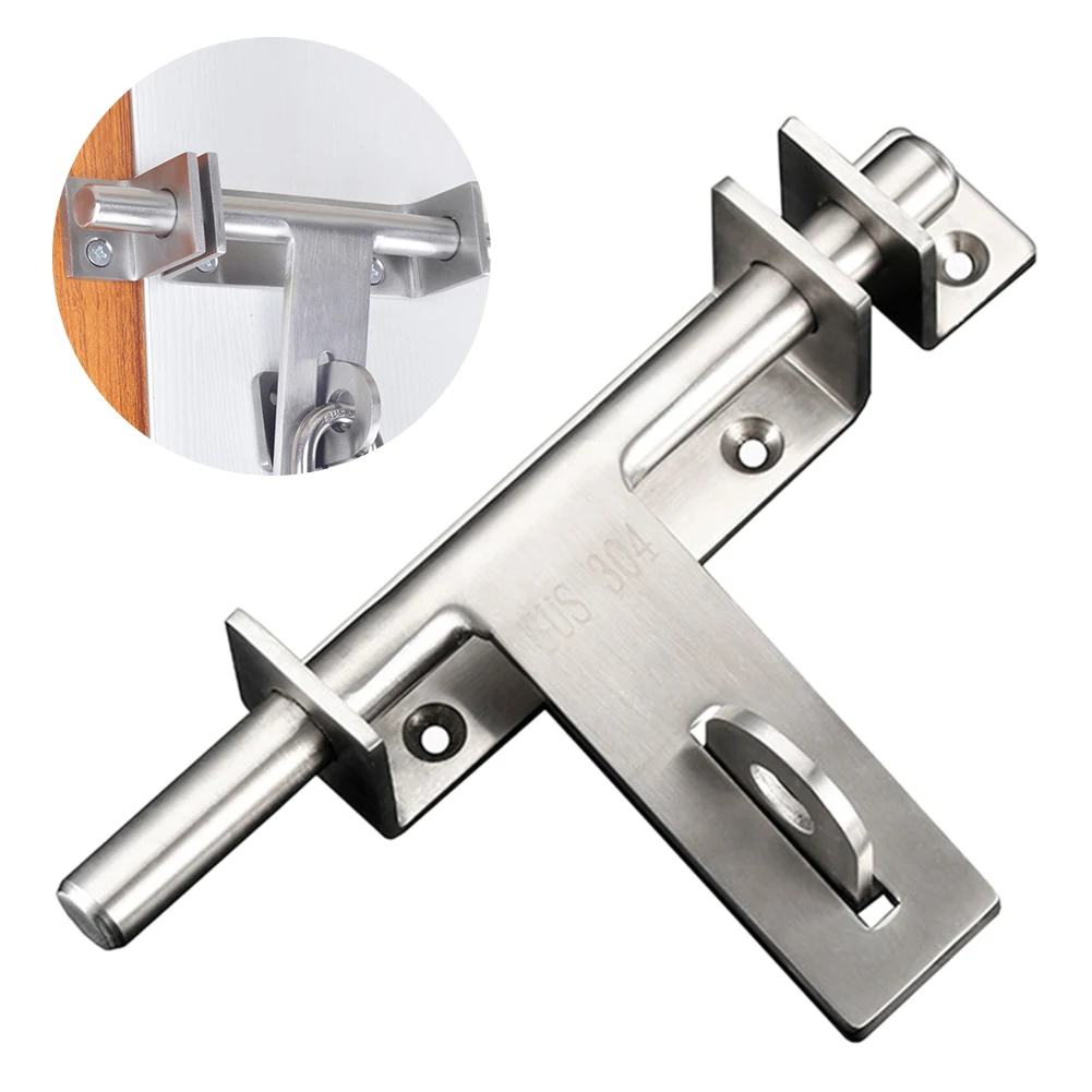 Sliding Bolt Padlock Hole Gate Latch Home 304 Stainless Steel Multifunction Hasp Heavy Duty Safety Lock Tools Window Rust-proof
Sliding Bolt Padlock Hole Gate Latch Home 304 Stainless Steel Multifunction Hasp Heavy Duty Safety Lock Tools Window Rust-proof