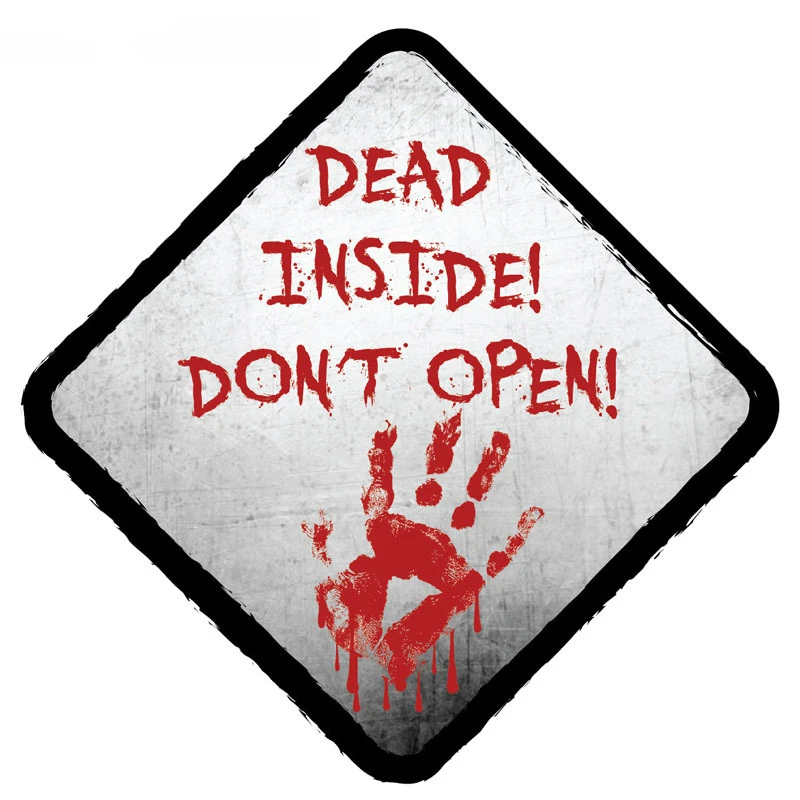 Creative Decal Bloody Dead Inside Dont Open Zombie Reflective Car Sticker Waterproof Auto Accessories PVC,14cm*14cm
Creative Decal Bloody Dead Inside Dont Open Zombie Reflective Car Sticker Waterproof Auto Accessories PVC,14cm*14cm